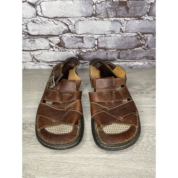 Born Brown Leather Fisherman Comfort Strap Casual Sandals Men’s Sz 46EU/12M US - Picture 8 of 16